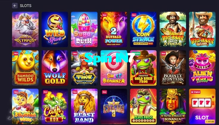Spin IN7 casino presented on mobile device in Pakistan with slots and live games